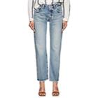 Moussy Vintage Women's Mayer High-rise Straight Jeans - Blue