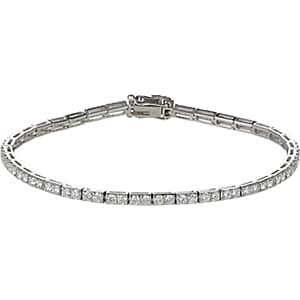 Tate Union Women's Diamond Tennis Bracelet-silver