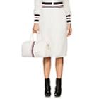 Thom Browne Women's Silk-overlay Compact-knit Skirt-white