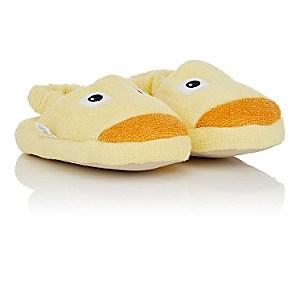 Yikes Twins Kids' Duck Cotton Terry Slippers-yellow