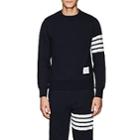 Thom Browne Men's Block-striped Cotton Sweatshirt - Navy