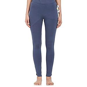Weargrace Women's Bamboo Cotton-blend Jersey Leggings - Blue