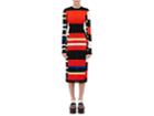 Proenza Schouler Women's Striped Long-sleeve Crochet Dress