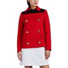 Prada Women's Extended-tab Wool Twill Jacket - Red