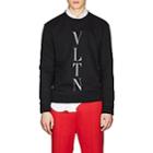 Valentino Men's Vltn Stretch-cotton Sweatshirt-black