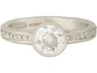 Malcolm Betts Women's Diamond & Hammered Platinum Ring