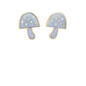 Brent Neale Women's Mushroom Dot Earrings - White