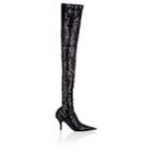 Balenciaga Women's Knife Sequined Over-the-knee Boots-black