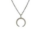 Feathered Soul Women's Arched Moon Pendant Necklace