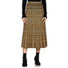 Proenza Schouler Women's Tiger-pattern Pleated Midi-skirt-black, Gold