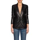 Giorgio Armani Women's Leather One-snap Blazer - Black