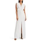 Bytimo Women's Crocheted-lace-trimmed Crepe Maxi Dress - White