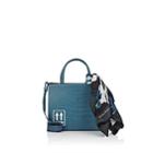 Off-white C/o Virgil Abloh Women's Small Leather Box Bag & Scarf - Blue