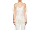 Helmut Lang Women's Embroidered Sheer Tulle Top