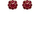 Mcteigue & Mcclelland Women's Berry Cluster Ruby Stud Earrings-gold