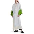 Haider Ackermann Women's Colorblocked Silk Long Robe - Grn, Wht