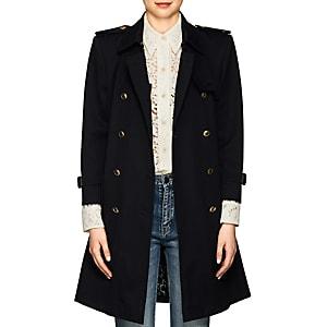 Givenchy Women's Cotton Belted Double-breasted Trench Coat - Navy