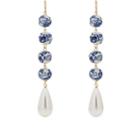 Beck Jewels Women's Blauw Drop Earrings - Gold