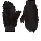 Barneys New York Women's Rabbit Fur & Cashmere Mittens - Black