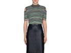 Fendi Women's Cutout Striped Cable-knit Top