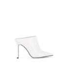 Sergio Rossi Women's Pointed-toe Leather Mules - White