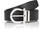 Salvatore Ferragamo Men's Gancio-buckle Reversible Grained Leather Belt