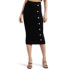 Balmain Women's Diamond-knit Midi-skirt - Black