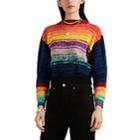 Spencer Vladimir Women's Striped Mlange Cashmere Crop Sweater