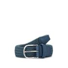 Barneys New York Men's Braided Elastic Belt - Blue