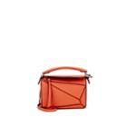 Loewe Women's Puzzle Mini Leather Shoulder Bag - Bright Peach