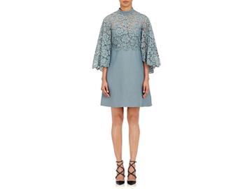 Valentino Women's Lace-cape Shift Dress