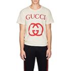 Gucci Men's Interlocking-g-print Cotton T-shirt - White