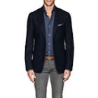 Isaia Men's Cortina Wool-blend Hopsack Two-button Sportcoat-navy