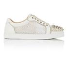 Christian Louboutin Women's Ac Viera Spikes Flat Leather & Mesh Sneakers-white