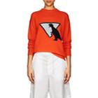 Prada Women's Dinosaur Wool-cashmere Sweater-orange
