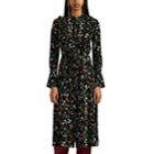 Altuzarra Women's Kieran Floral Silk Shift Dress - Black Pat.