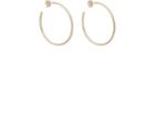 Bianca Pratt Women's White-diamond Semi-hoop Cuban Earrings