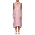 Natalie Martin Women's Marlien Zigzag-print Silk Maxi Dress-light, Pastel Pink