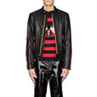 Gucci Men's Leather Moto Jacket - Black