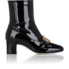 Gucci Women's Embellished Patent Leather Ankle Boots - Black