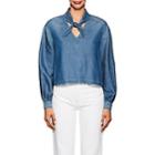 Frame Women's Chambray Long-sleeve Top - Blue