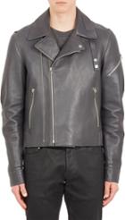 Balenciaga Double-zip Leather Moto Jacket-grey
