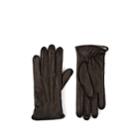 Barneys New York Men's Fur-lined Leather Gloves - Black