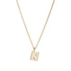 Bianca Pratt Women's N Pendant Necklace - Gold