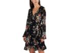 Bytimo Women's Floral Georgette Wrap Minidress