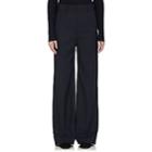 Boon The Shop Women's Wool Flat-front Trousers-navy