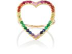 Jennifer Meyer Women's Rainbow Open Heart Ring