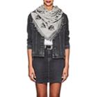 Givenchy Women's Tour Date Oversized Silk-wool Jacquard Scarf-white