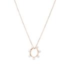 Lodagold Women's Hoop Pendant Necklace-gold