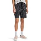 Officine Gnrale Men's Geometric-floral Cotton Drawstring Shorts - Navy